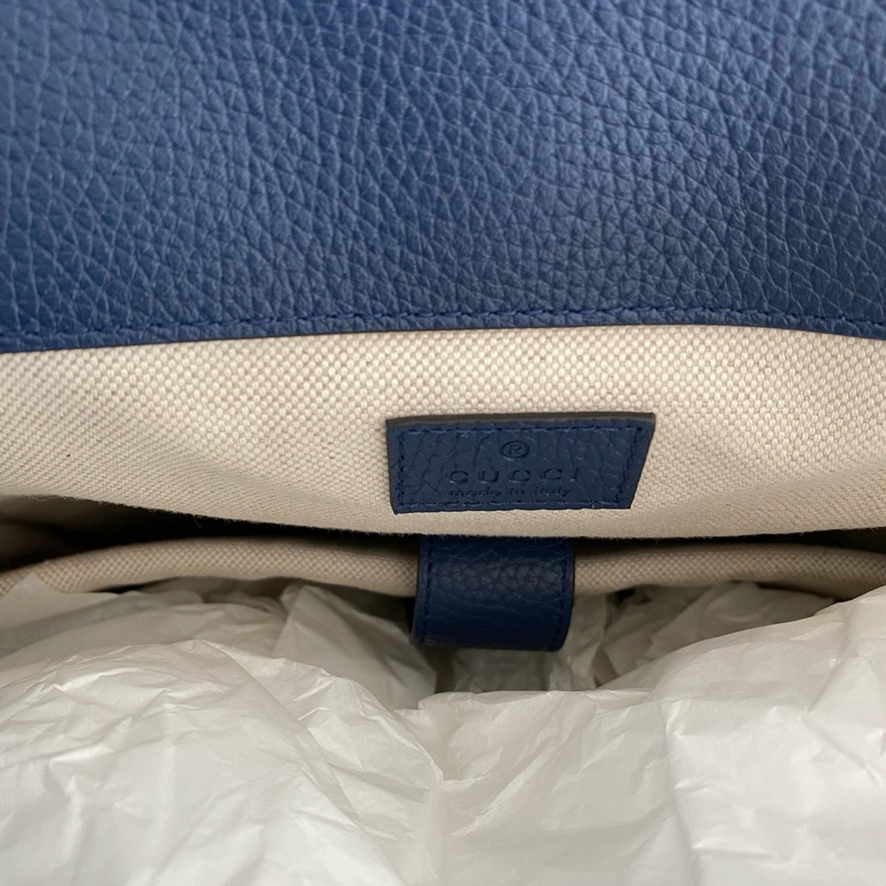 Gucci Blue Leather Backpack - Picture 7 of 15